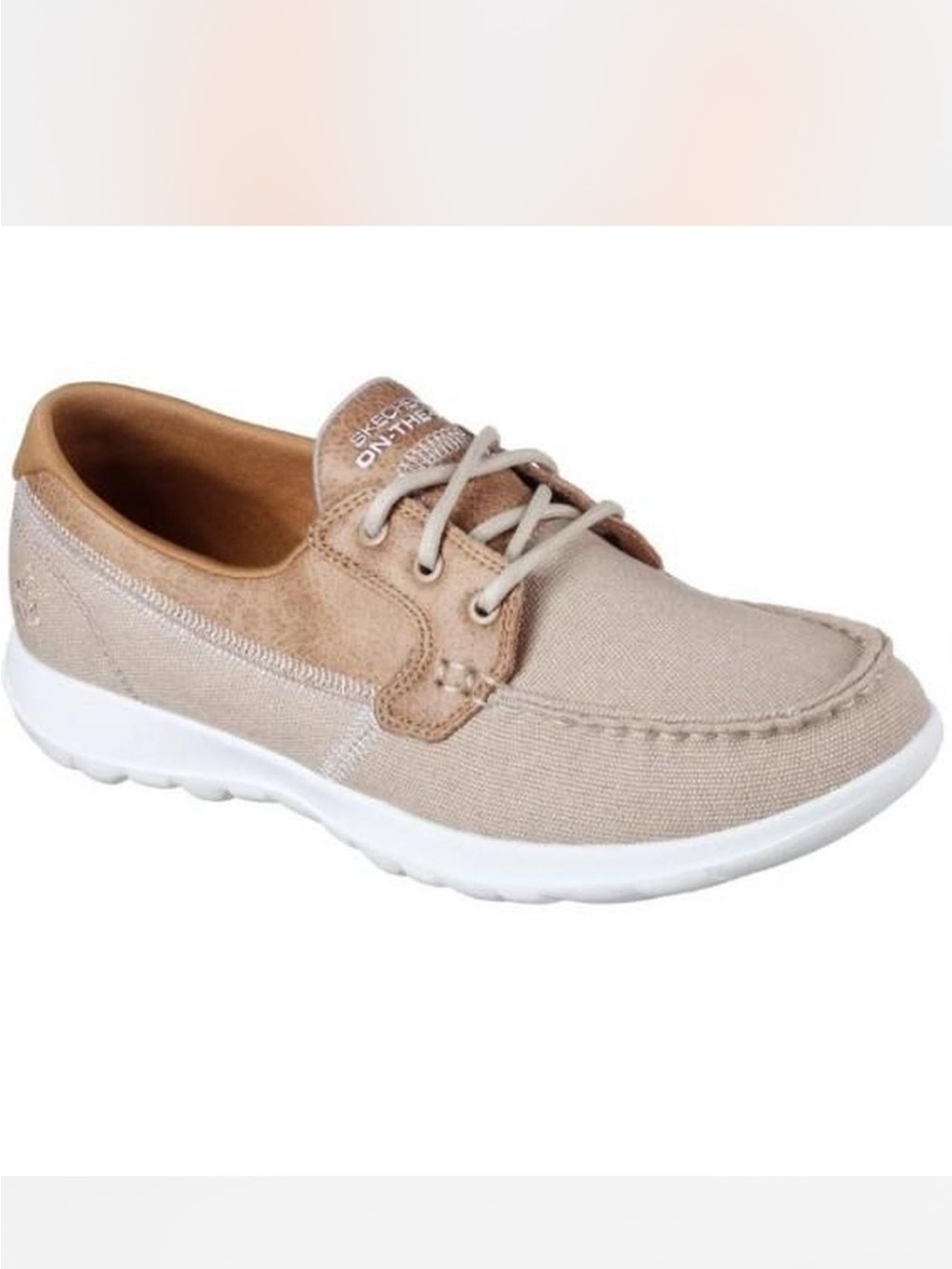 Skechers On the Go Goga Max Boat Shoes Women's Size 6 Brown Two-Tone